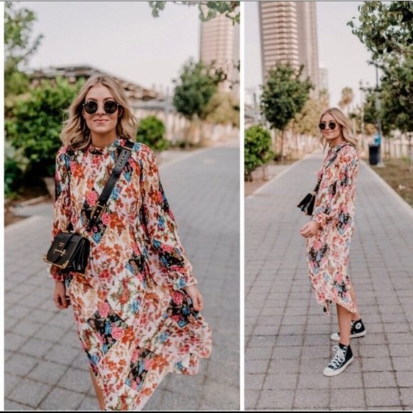 Anthropologie Maeve Shara Pleated Midi Dress - Picture 8 of 12